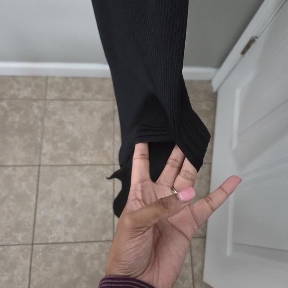 Good American Womens Ribbed Sleeveless Black Turtleneck Midi Dress. Sz 3/4 Large - Picture 5 of 11